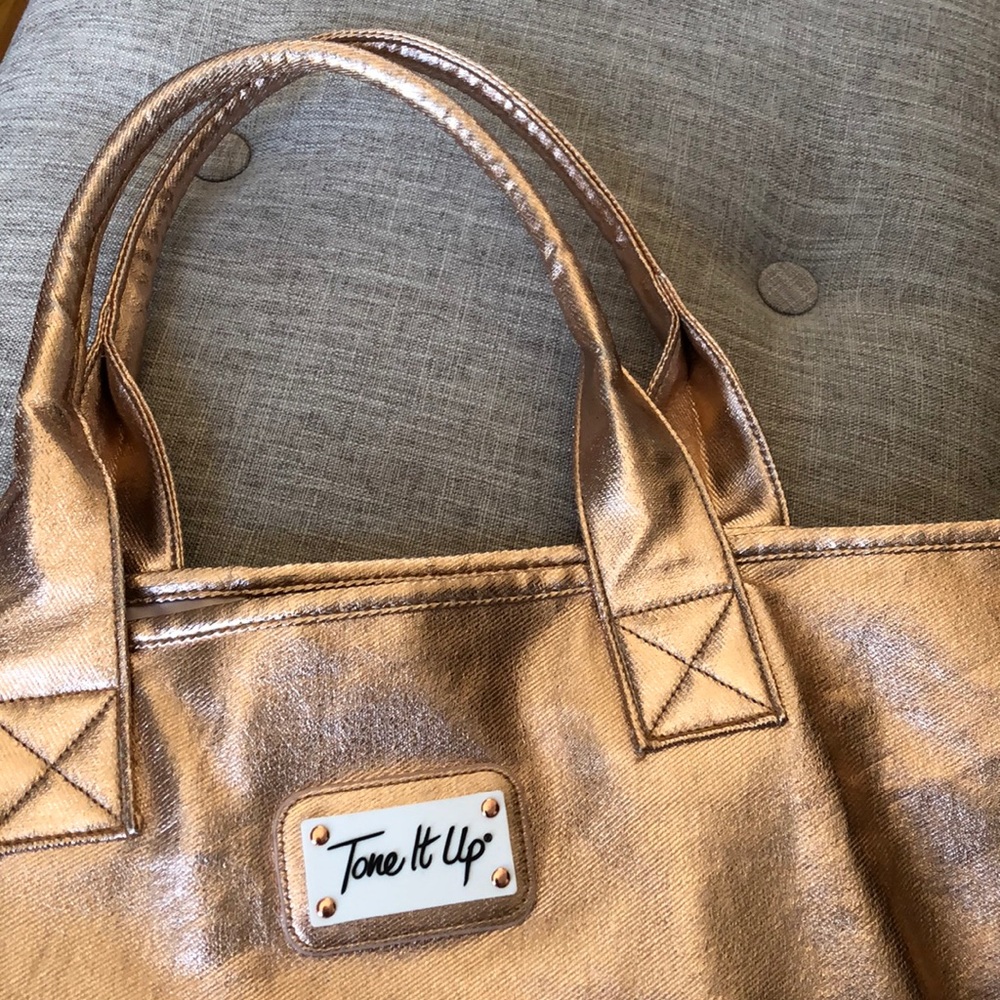 Tone it Up rose gold tote